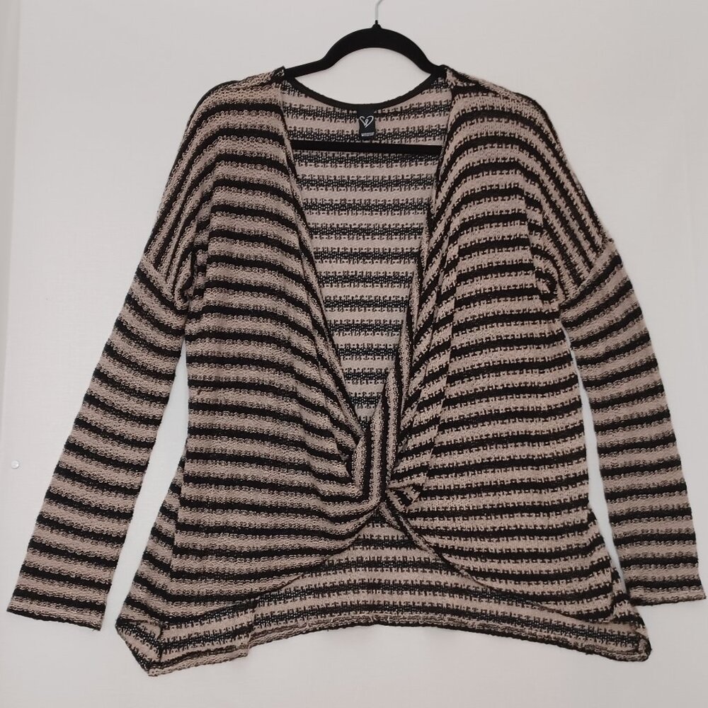 Women's Winsor Light Pink and Black Striped‎ Lightweight Thin Top